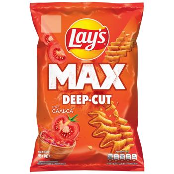 Чипси Lay`s Max Deep-cut картопляні зі смаком сальси 95г - купити, ціни на КОСМОС - фото 1