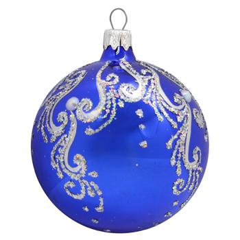 Glass Christmas Ball 80mm №82 - buy, prices for MegaMarket - photo 3