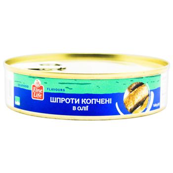 Fine Life Smoked Sprats in Oil 160g - buy, prices for METRO - photo 1