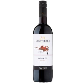 Ventiterre Primitivo Salento Red Dry Wine 0.7l - buy, prices for Auchan - photo 1