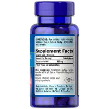 Глюкозамін , Glucosamine HCl, Puritan's Pride, 680 мг, 60 капсул - купити, ціни на Біотус - фото 2