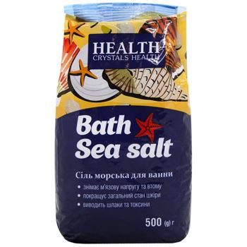 Crystals Health Sea Salt for Baths Natural 500g - buy, prices for Auchan - photo 1