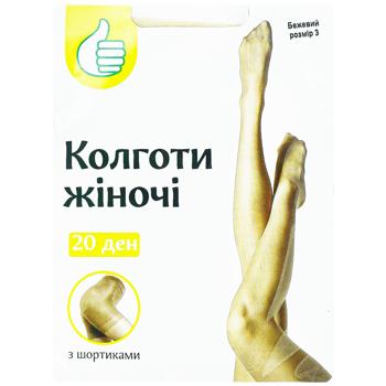 Auchan Beige Women's Tights 20den size 3 - buy, prices for Auchan - photo 1