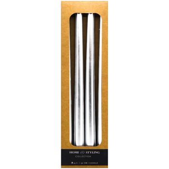 Набір столових свічок срібні 4шт 30см - купити, ціни на КОСМОС - фото 3