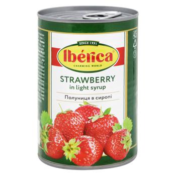 Iberica Canned Strawberries in Syrup 410g - buy, prices for Supermarket "Kharkiv" - photo 1