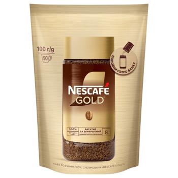 Кофе растворимый NESCAFÉ® Gold сублимированная 100г - купить, цены на Идеал - фото 1