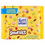 Шоколад белый Ritter Sport с дропсом Smarties 100г