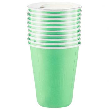 Unipak Paper Disposable Light Green Glass 250ml 10pcs