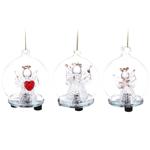 Подвеска Koopman Ангел в шаре с подсветкой 7,5см в ассортименте