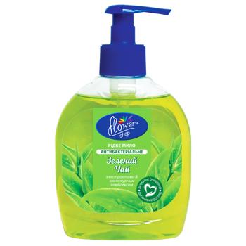 Мило рідке Flower Shop Зелений чай 300мл - купити, ціни на ULTRAMARKET - фото 1