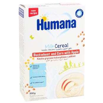 Humana Milk Buckwheat-Corn Porridge with Apple 200g - buy, prices for Auchan - photo 2