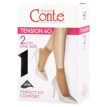 Шкарпетки жіночі Conte Elegant Tension nero 20ден 23-25р 2 пари - купити, ціни на ULTRAMARKET - фото 2