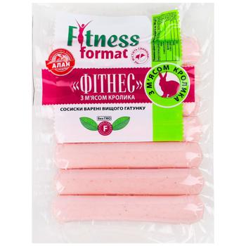 Alan Fitness Boiled Wieners with Rabbit Meat High Grade 225g - buy, prices for Ideal - photo 1
