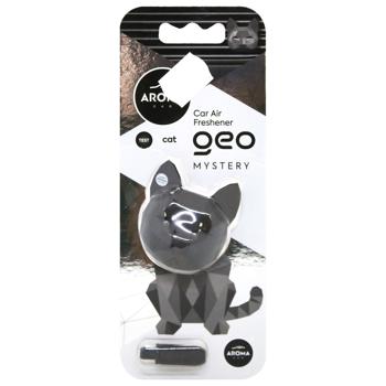 Aroma Car Geo Cat Black Mystery Air Freshener - buy, prices for MegaMarket - photo 1