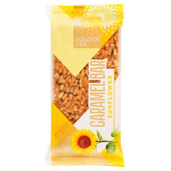 Zolotoi Vek Caramel Bar Sunflower Kozynak 60g - buy, prices for Ideal - photo 1