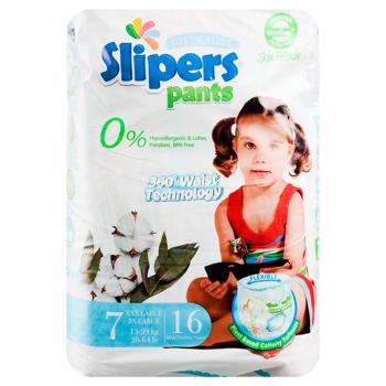 Подгузники-трусики Slipers Junior 7 XXX 17кг + 16шт - купить, цены на - фото 3