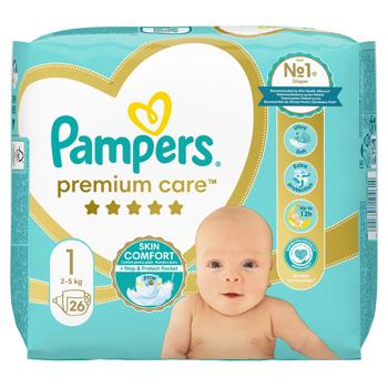 Pampers Premium Care Diapers Size 1 Newborn 2-5kg 26pcs - buy, prices for MegaMarket - photo 3