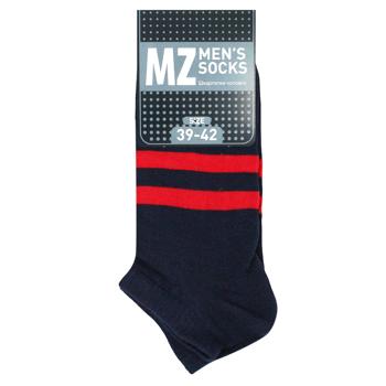 Шкарпетки чоловічі MZ 2 смужки короткі р.39-42 синій/червоний - купити, ціни на NOVUS - фото 2