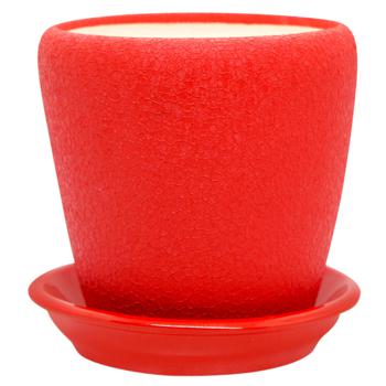 Gratsiya No.4 Red Silk Flowerpot 1.2l - buy, prices for ULTRAMARKET - photo 1