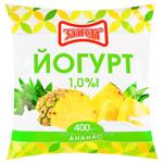 Йогурт Злагода ананас 1% 400г