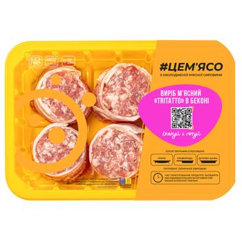 #ЦЕМ'ЯСО Chilled Pork Tritatto in Bacon 500g - buy, prices for Auchan - photo 1