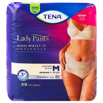 Труси урологічні Tena Lady Pants Plus для жінок бежеві M 9шт - купити, ціни на Ідеал - фото 1