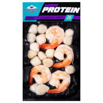 Коктейль Skandinavika гребешки и королевские креветки 150г - купить, цены на КОСМОС - фото 1