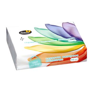 Silken Mini Colors 2-Ply Napkins 100pcs - buy, prices for MegaMarket - photo 1