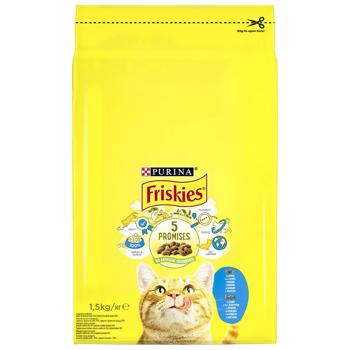 Корм сухой Friskies с лососем и овощами для взрослых кошек 1,5кг - купить, цены на MasterZoo - фото 2