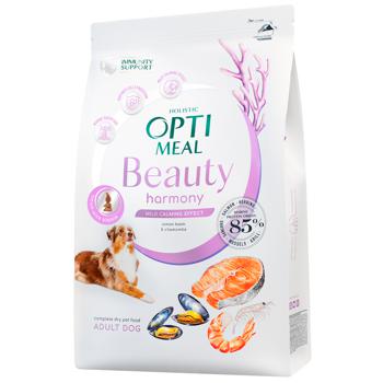 Корм сухой Optimeal Beauty Harmony с морепродуктами для взрослых собак всех пород с успокаивающим эффектом 1,5кг - купить, цены на MasterZoo - фото 1