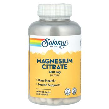 Solaray Magnesium Citrate 400mg 180 capsules