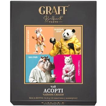 Набор чая Graff Ассорти чайных вкусов 32шт - купить, цены на Auchan - фото 4
