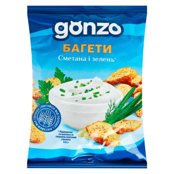 Gonzo Sour Cream and Herbs Flavored Rusks 50g - buy, prices for Auchan - photo 1