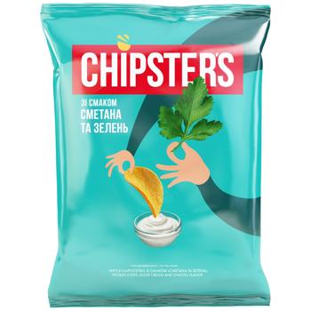 Чипси Chipster's картопляні зі смаком сметани із зеленню 120г - купити, ціни на - фото 1