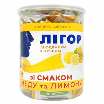 Ligor Honey and Lemon Flavored Lollipops Dietary Supplement 50pcs - buy, prices for COSMOS - photo 1