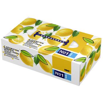 Платочки бумажные Bella №1 универсальные двухслойные с ароматом лимона 150шт - купить, цены на Идеал - фото 1