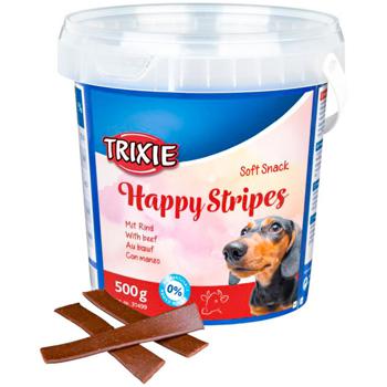 Ласощі Trixie Soft Snack Happy Stripes Смужки для собак з яловичиною 500г - купити, ціни на Auchan - фото 1