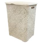 Корзина для белья Bursev бежевая 60л