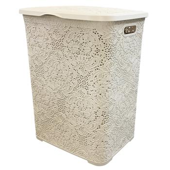 Корзина для белья Bursev бежевая 60л - купить, цены на Таврия В - фото 1