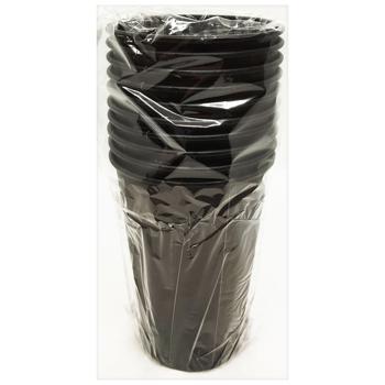 Стакан бумажный Суббота Total Black 110мл 10шт - купить, цены на Таврия В - фото 1