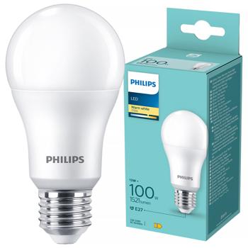 Philips LED Bulb 100W A60 E27 2700K WWFRND 1PF/6DISC - buy, prices for COSMOS - photo 1