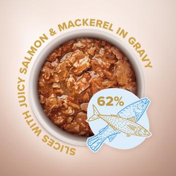 Корм вологий Club 4 Paws Premium Selection з лососем та макреллю для собак малих порід 85г - купити, ціни на - фото 2