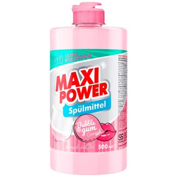 Средство для мытья посуды Maxi Power Бабл Гам 0,5л - купить, цены на Auchan - фото 1