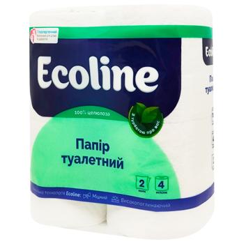 Eco Line White 2-ply Toilet Paper 4pcs - buy, prices for Vostorg - photo 2