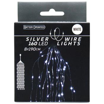 Гирлянда внутренняя 160LED холодный белый 80х190см - купить, цены на КОСМОС - фото 3