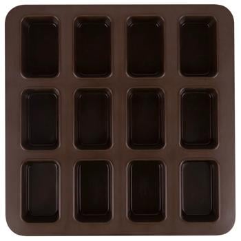Lessner Chef Choco Square Silicone Cupcake Baking Dish 12pcs 25х25х3cm