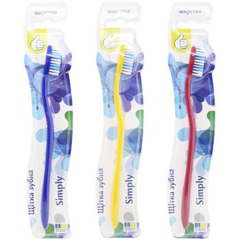 Auchan Simply Hard Toothbrush - buy, prices for Auchan - photo 1