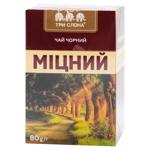 Чай чорний Три Слона Міцний листовий 80г