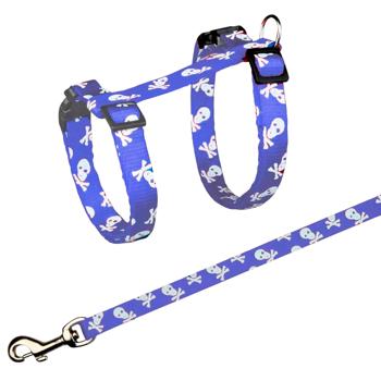 Trixie Skull Nylon Harness with Leash for Cats 27–45cm/10mm Color in Assortment - buy, prices for MasterZoo - photo 2