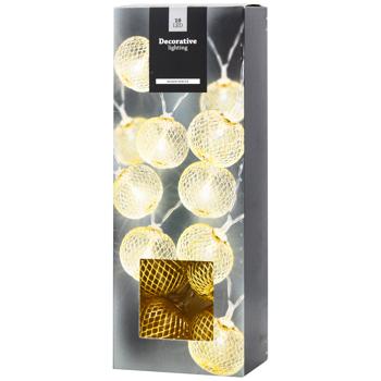 Warm White Inner Garland 10LED Bulbs 180cm - buy, prices for METRO - photo 1